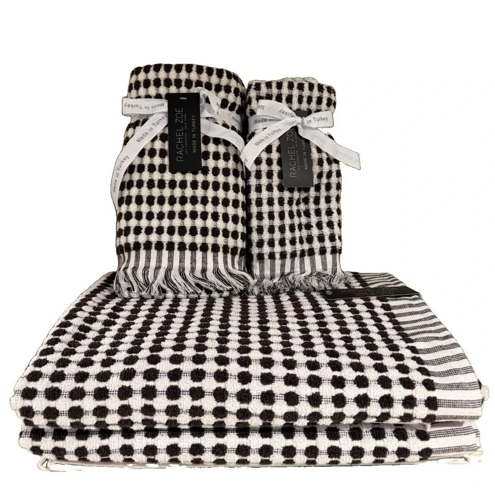 Rachel Zoe Towel Set 30x56 16x30 12x18. 6 Pieces In Set! New With Tags!